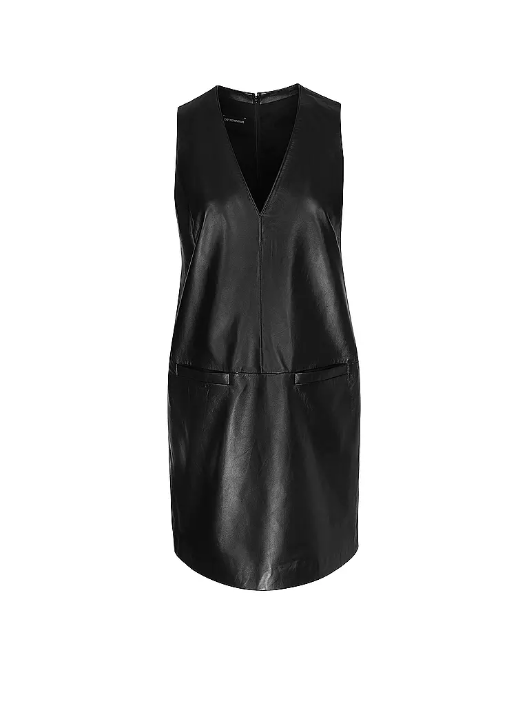 EMPORIO ARMANI | Lederkleid | schwarz