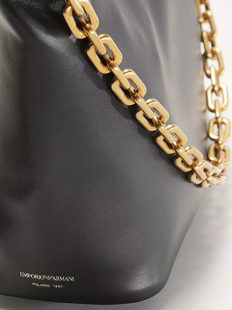EMPORIO ARMANI | Ledertasche - Hobo Bag | schwarz