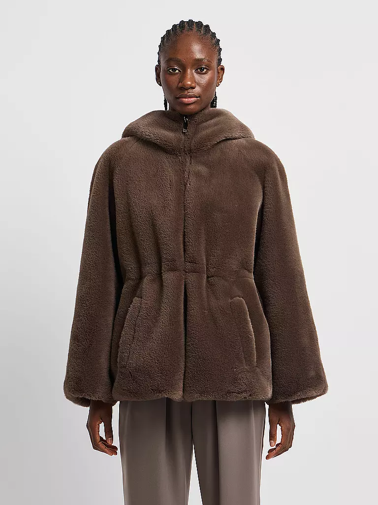 EMPORIO ARMANI | Wendejacke in Felloptik | braun