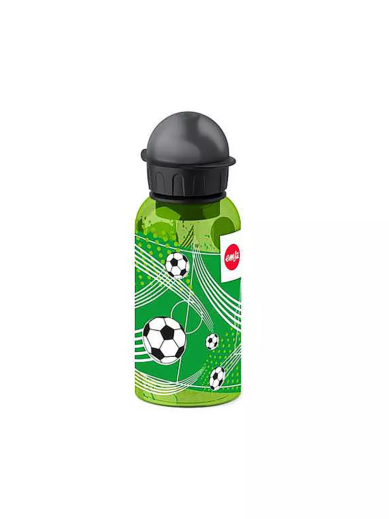 EMSA | Geschenkset 2tlg. Lunchbox und Trinkflasche SOCCER Schwarz | braun