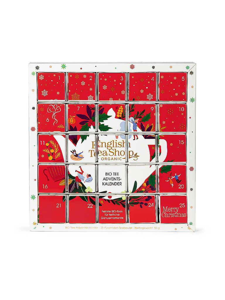 ENGLISH TEA SHOP | Puzzle Tee Adventskalender "Red Christmas", BIO | rot