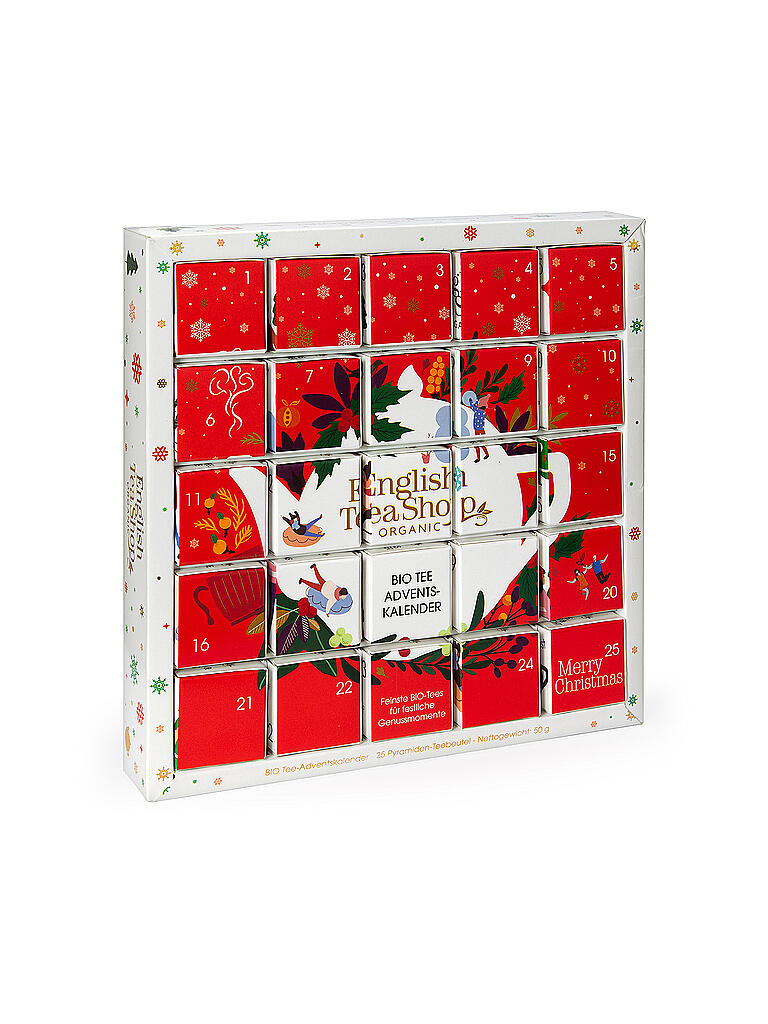 ENGLISH TEA SHOP | Puzzle Tee Adventskalender "Red Christmas", BIO | rot