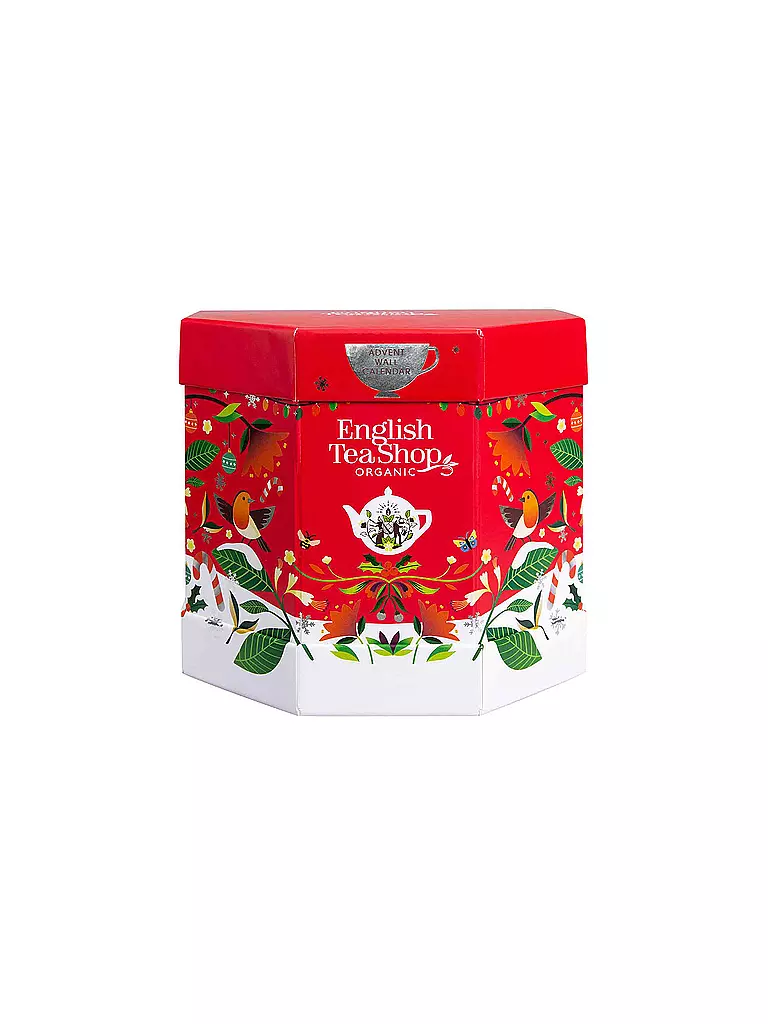 ENGLISH TEA SHOP | Tee Adventskalender "Santa's Secret", BIO, 25 Pyramidenbeutel | rot