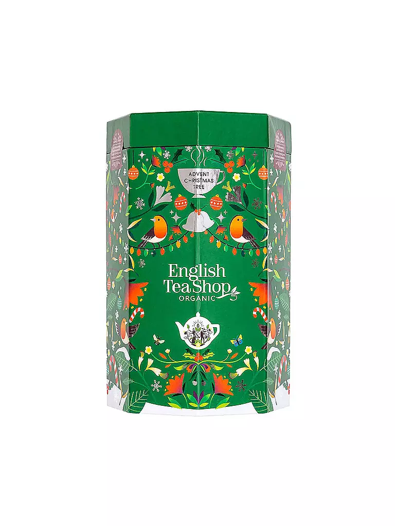 ENGLISH TEA SHOP | Tee Adventskalender "Tannenbaum", BIO, 25 Pyramidenbeutel | dunkelgrün