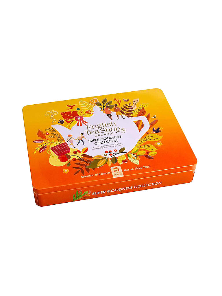 ENGLISH TEA SHOP | Tee Geschenkbox - Super Goodness Collection 36 Stück | blau