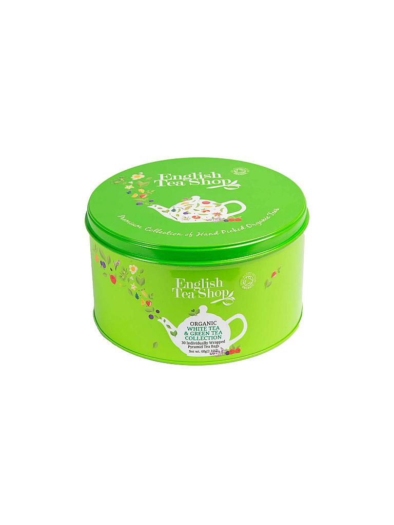 ENGLISH TEA SHOP | Tee Geschenkbox in Metalldose - White & Green Tea Collection 30er | bunt