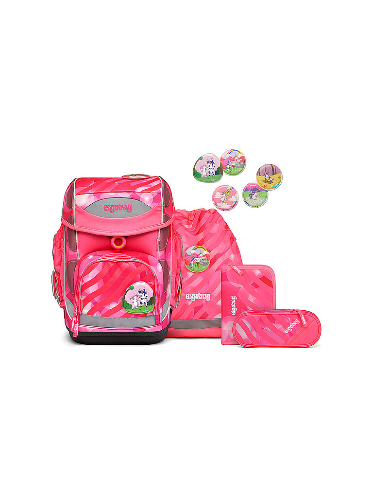 ERGOBAG Schultaschen Set 5tlg Cubo KuntBärbuntes Einhorn