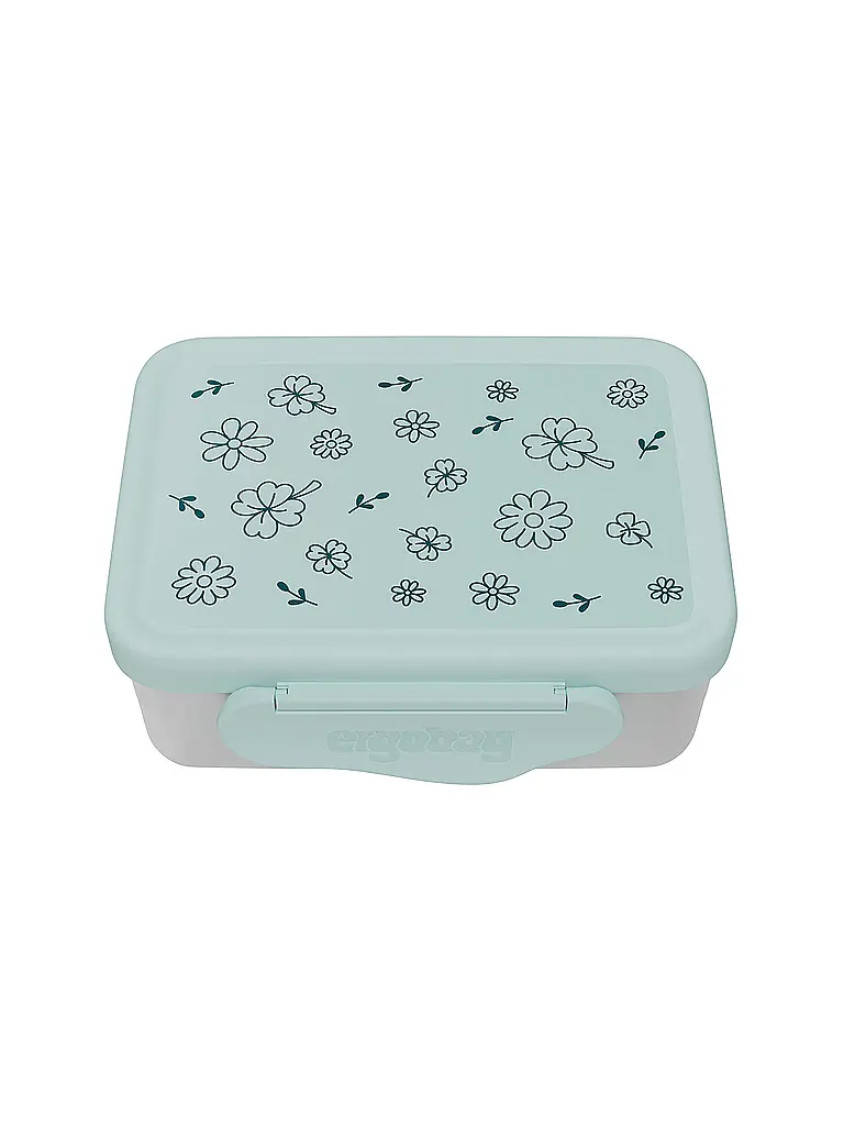 ERGOBAG | Edelstahl Brotdose Blumen  | Mint