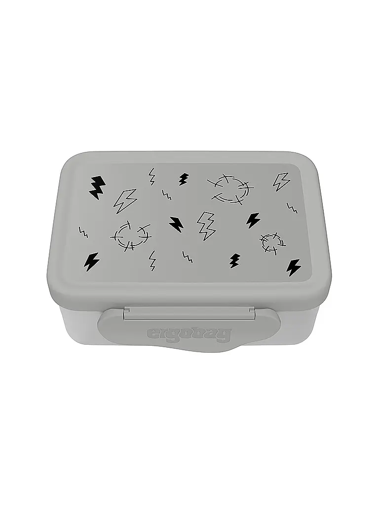 ERGOBAG | Edelstahl Brotdose Gewitter | Hellgrau