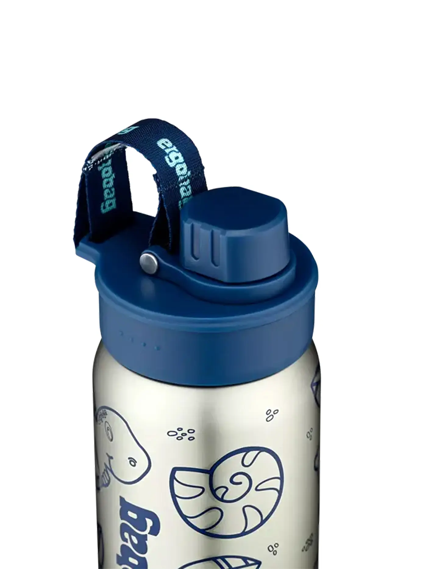 ERGOBAG | Edelstahl Trinkflasche 0,5L Blau | blau