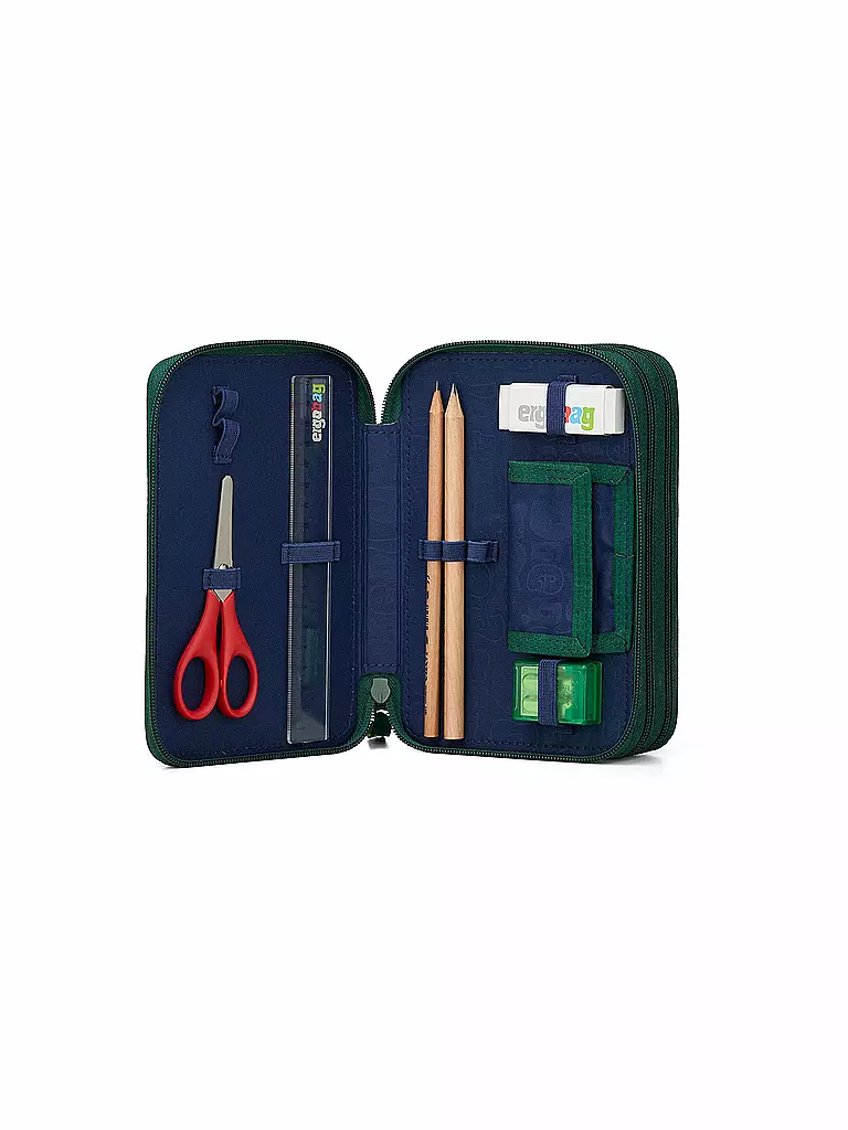 ERGOBAG | Federpenal - Maxi-Mäppchen  BärRex | dunkelgrün