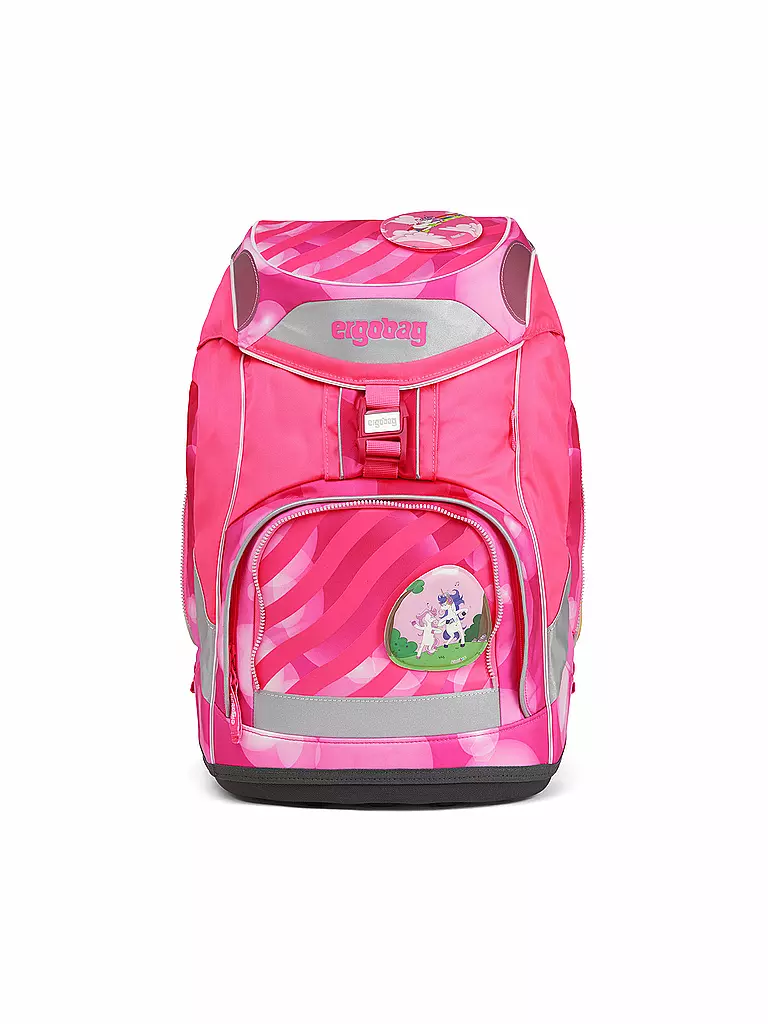 ERGOBAG | Schulrucksack Set 6tlg Pack - KuntBärbuntes Einhorn Neo Edition | pink