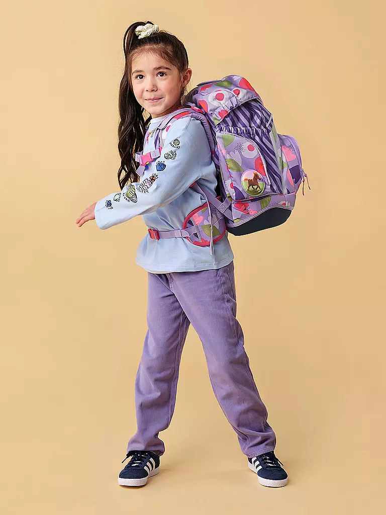 ERGOBAG | Schulrucksack Set 6tlg Pack BlütenzauBär | lila