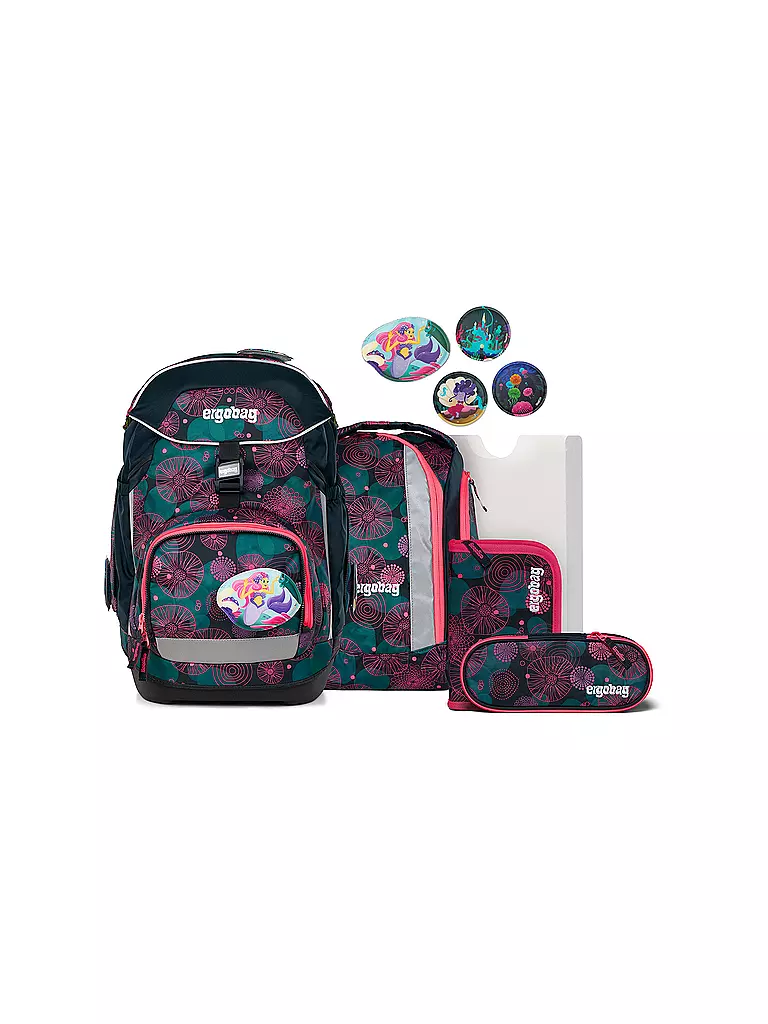 ERGOBAG | Schulrucksack Set 6tlg Pack KorallBär | schwarz