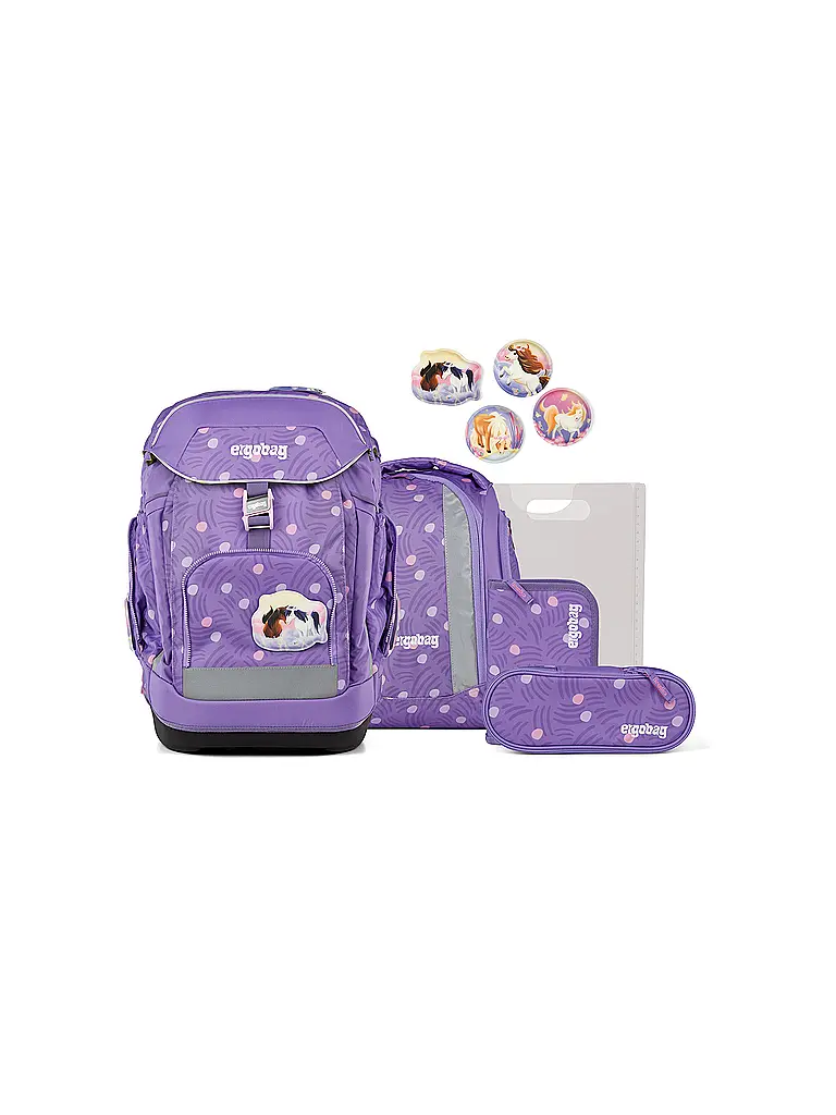 ERGOBAG | Schulrucksack Set 6tlg Pack PonyBäradies | lila
