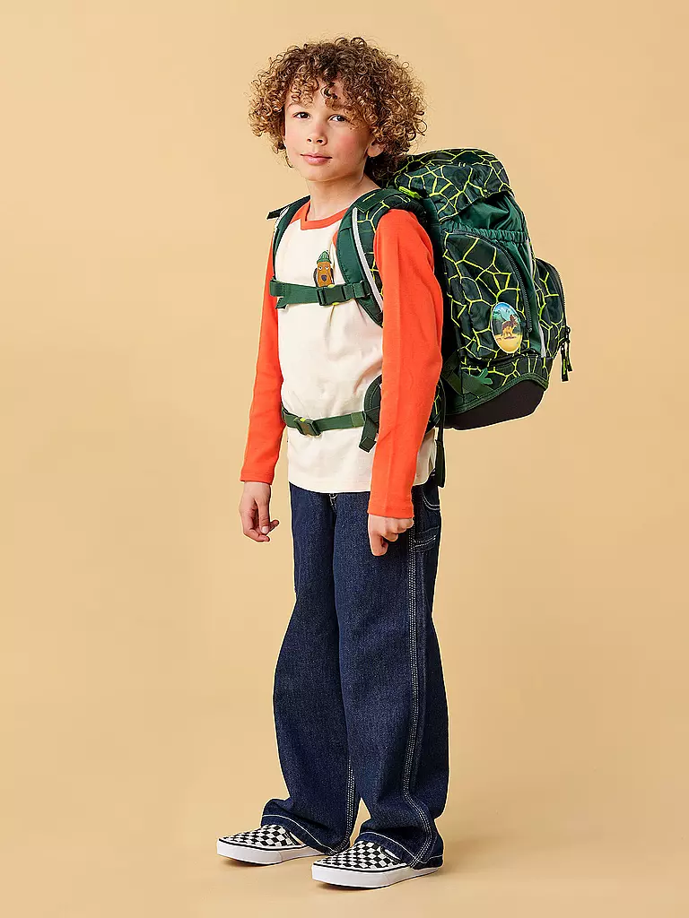 ERGOBAG | Schulrucksack-Set 6tlg.  Pack BärRex | dunkelgrün