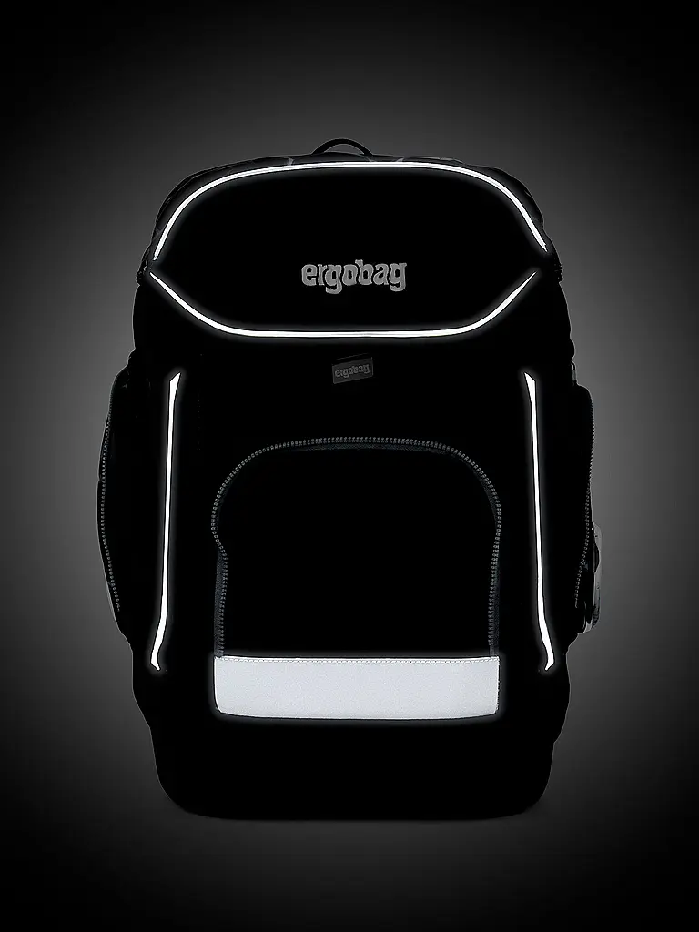 ERGOBAG | Schulrucksack-Set 6tlg. Maxi Bärassic Garden | Schwarz