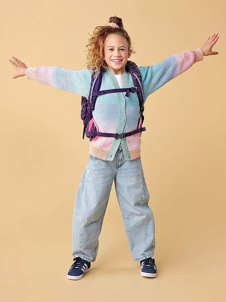 ERGOBAG | Schulrucksack-Set 6tlg. Maxi Perlentaucher | dunkelblau