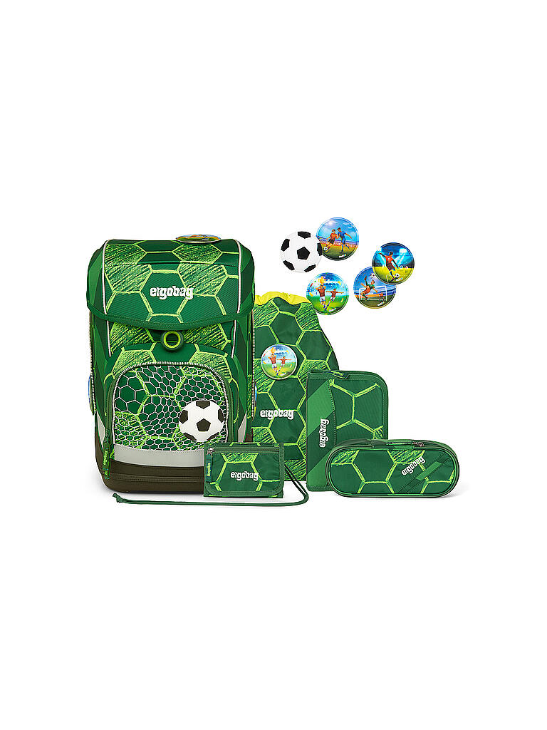 ERGOBAG | Schultaschen Set 5tlg Cubo - ElfmetBär | grün