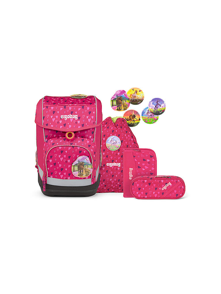 ERGOBAG | Schultaschen Set 5tlg Cubo - HufBäreisen | pink
