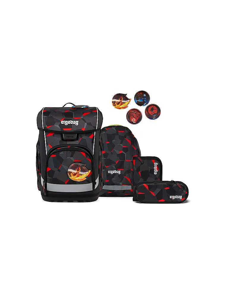ERGOBAG | Schultaschen Set 5tlg CUBO LIGHT 2026 | Schwarz
