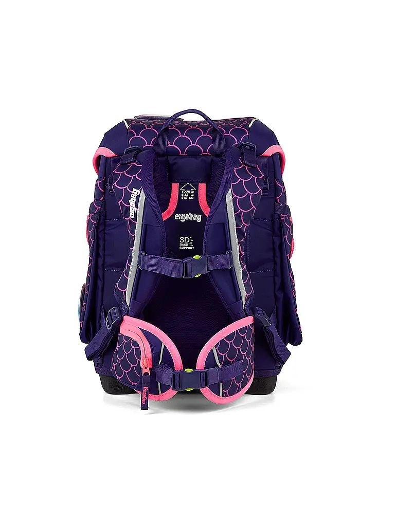 ERGOBAG | Schultaschen Set 5tlg CUBO PerlentauchBär 2026 | Beere