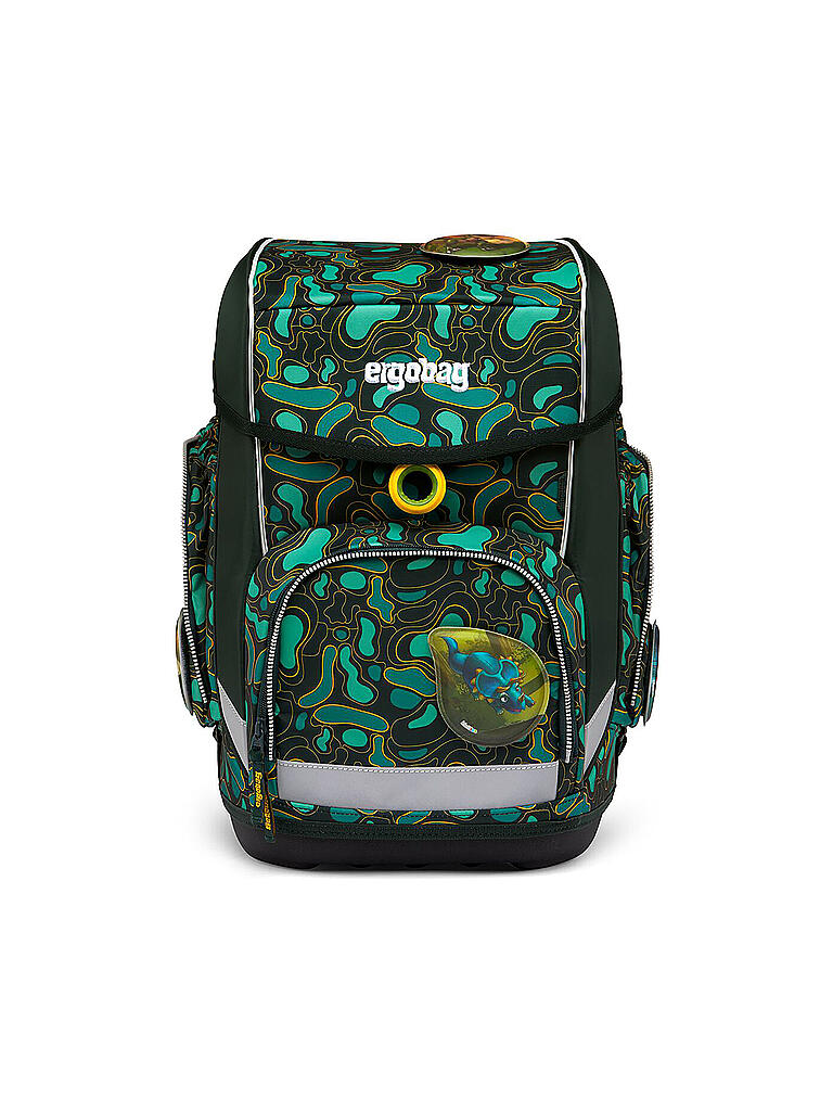 ERGOBAG Schultaschen Set 5tlg Cubo Tribaeratops schwarz