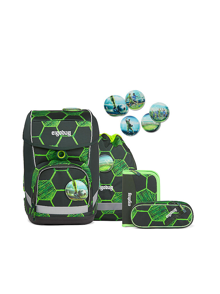 ERGOBAG | Schultaschen Set 5tlg Cubo VolltreffBär | grün