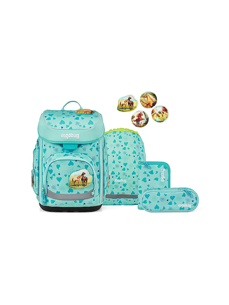 ERGOBAG | Schultaschen Set 5tlg CUBO | Türkis