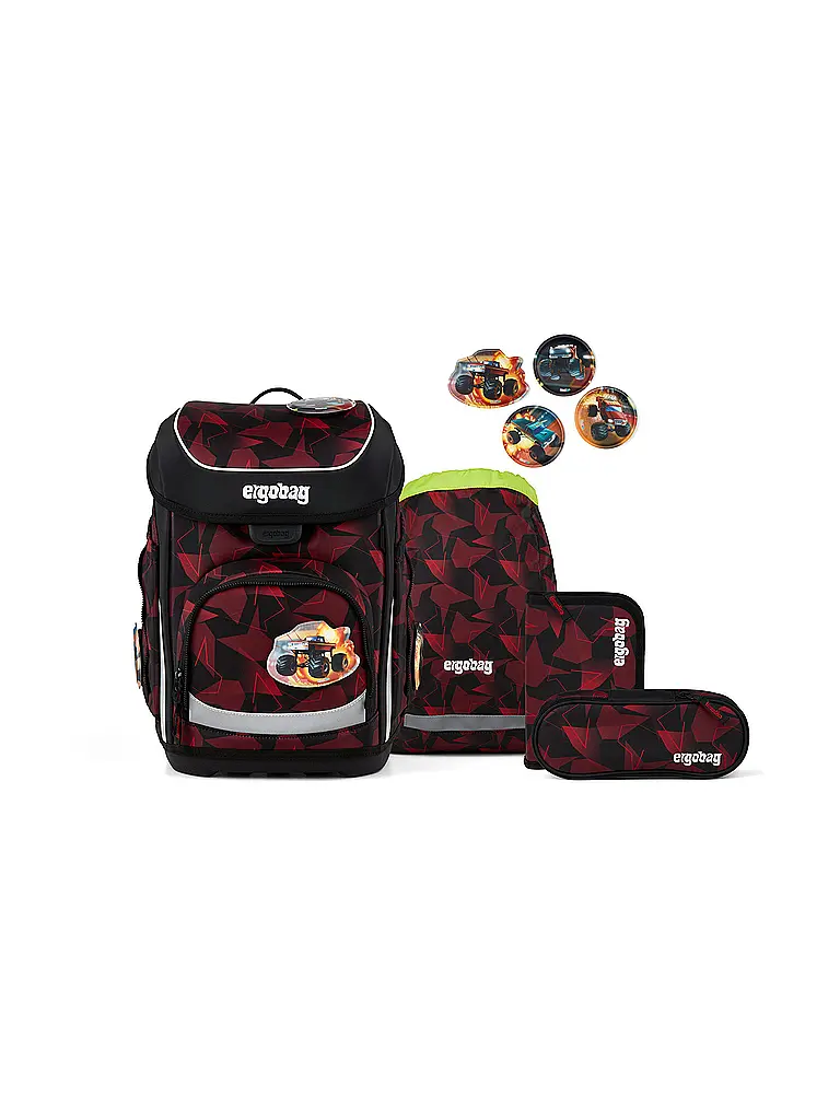 ERGOBAG | Schultaschen Set 5tlg CUBO | Schwarz