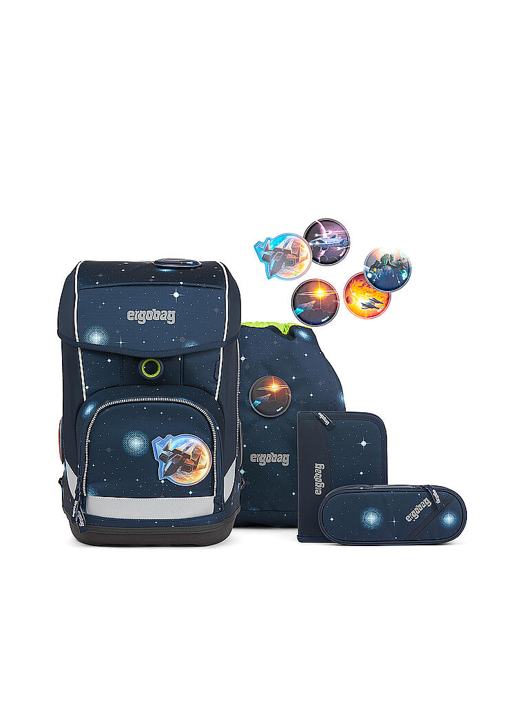 ERGOBAG | Schultaschen Set 5tlg. Cubo Light KoBärnikus Glow | blau