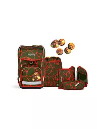 ERGOBAG | Schultaschen Set 6tlg CUBO Light Lumi - SuBärkraft  | olive