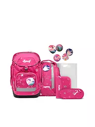 ERGOBAG | Schultaschen Set 6tlg PACK - MähdreschBär  | pink