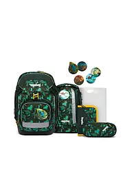ERGOBAG | Schultaschen Set 6tlg PACK - MähdreschBär  | dunkelgrün