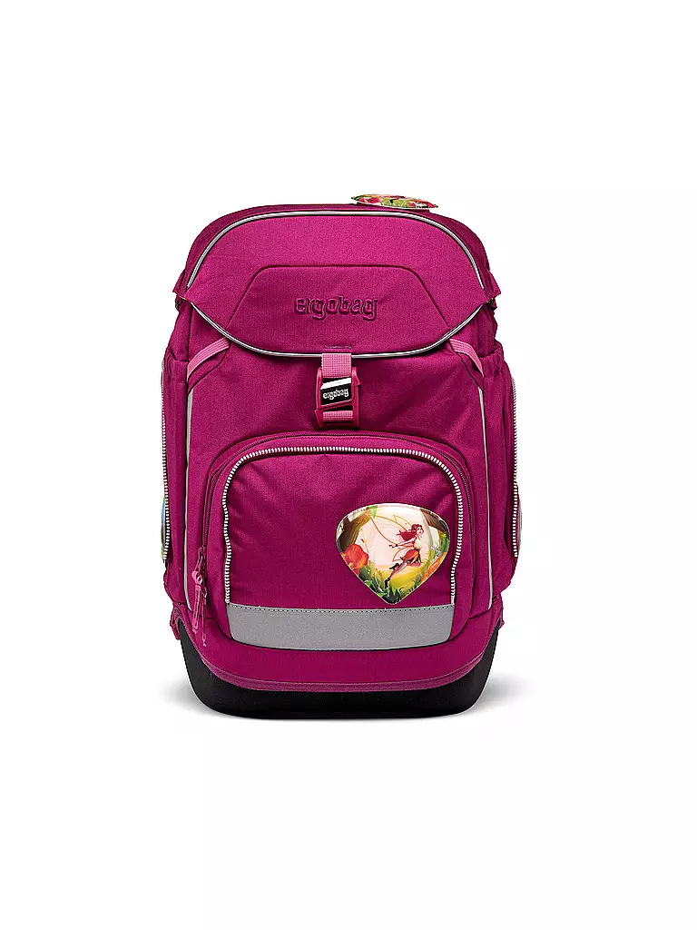 ERGOBAG | Schultaschen Set 6tlg PACK Eco Hero - WaldzauBär  | Beere