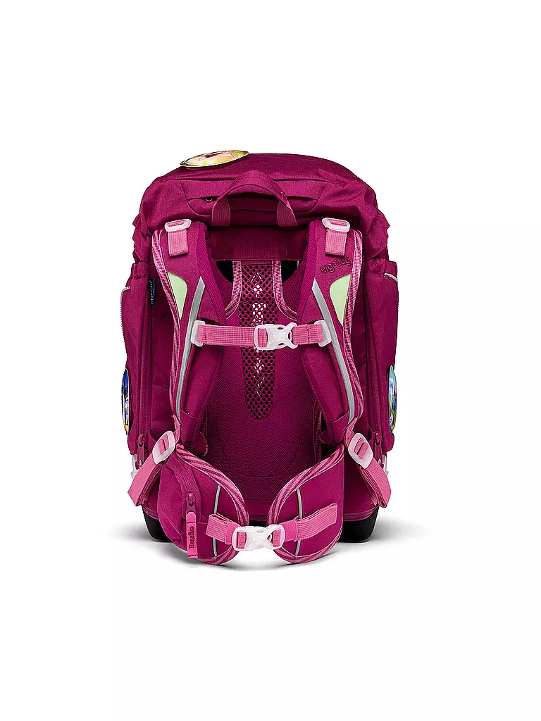 ERGOBAG | Schultaschen Set 6tlg PACK Eco Hero - WaldzauBär  | Beere