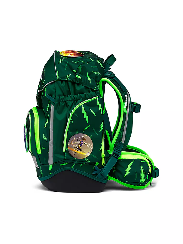 ERGOBAG | Schultaschen Set 6tlg PACK Maxi Lumi - Bärtastisch  | dunkelgrün