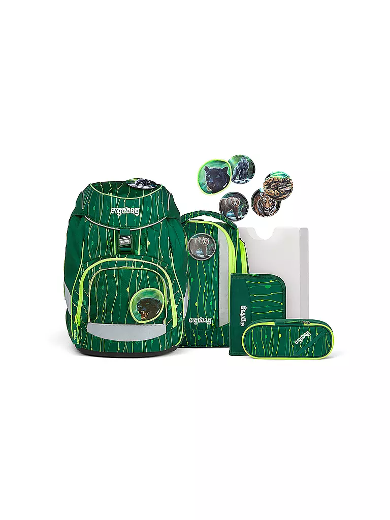 ERGOBAG | Schultaschen Set 6tlg Pack RambazamBär | grün
