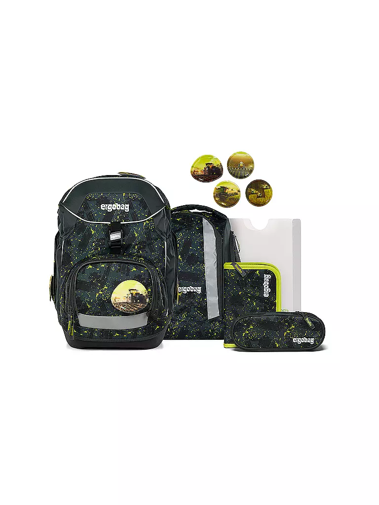 ERGOBAG | Schultaschen Set 6tlg. PACK  MähdreschBär | schwarz