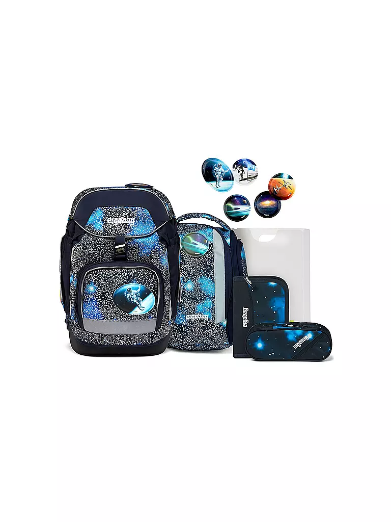 ERGOBAG | Schultaschen Set 6tlg. Pack - Bär Anhalter durch die Galaxis | schwarz