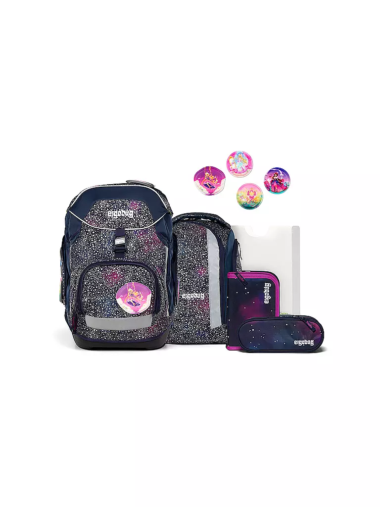 ERGOBAG | Schultaschen Set 6tlg. PACK Bärlaxy | dunkelblau