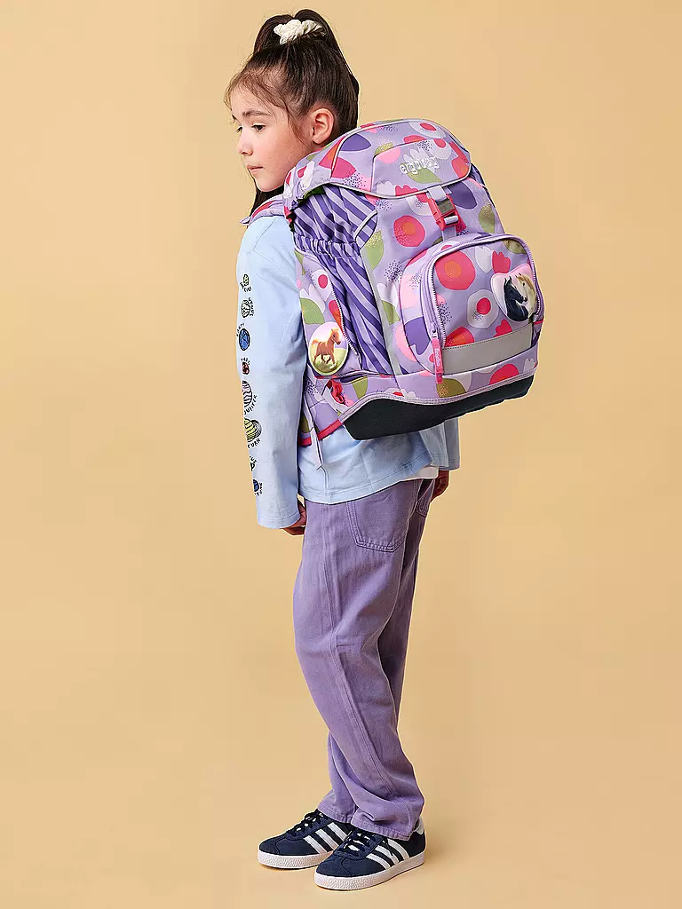 ERGOBAG | Schultaschen Set 6tlg. PACK BlütenzauBär | lila