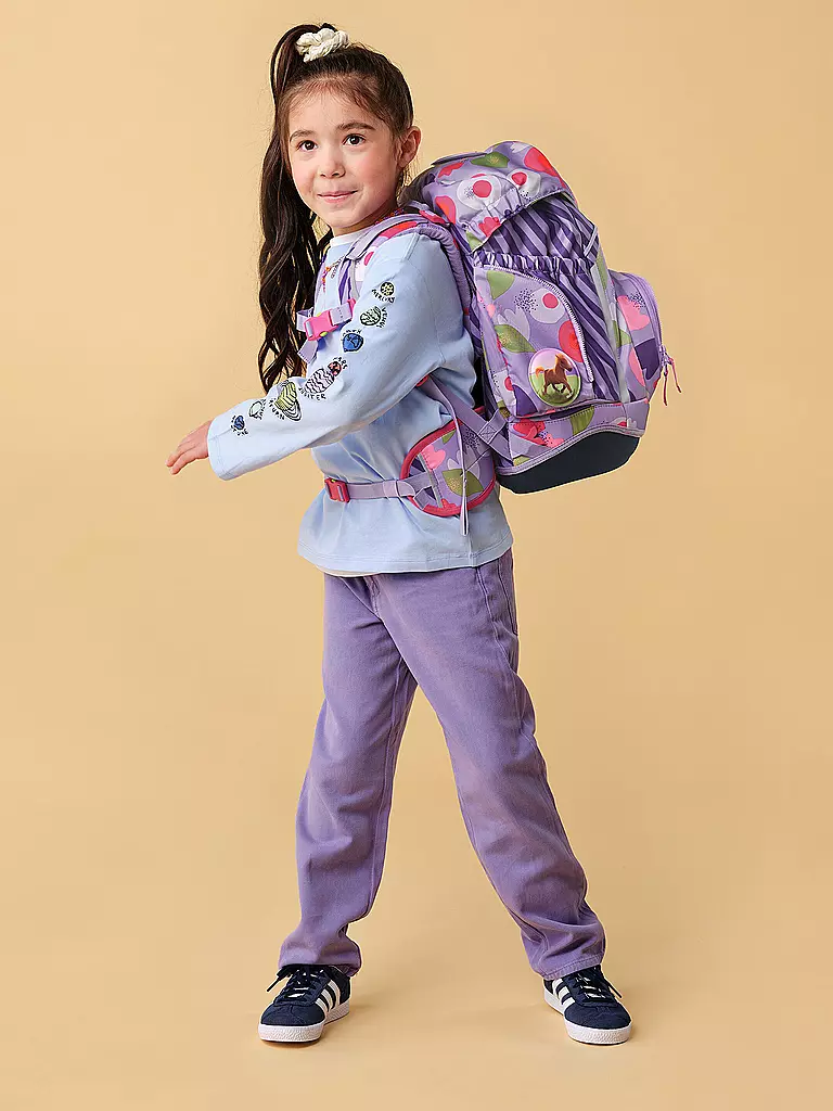 ERGOBAG | Schultaschen Set 6tlg. PACK BlütenzauBär | lila