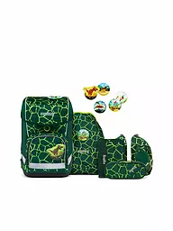 ERGOBAG | Schultaschen Set Cubo Light 6tlg BärRex | dunkelgrün