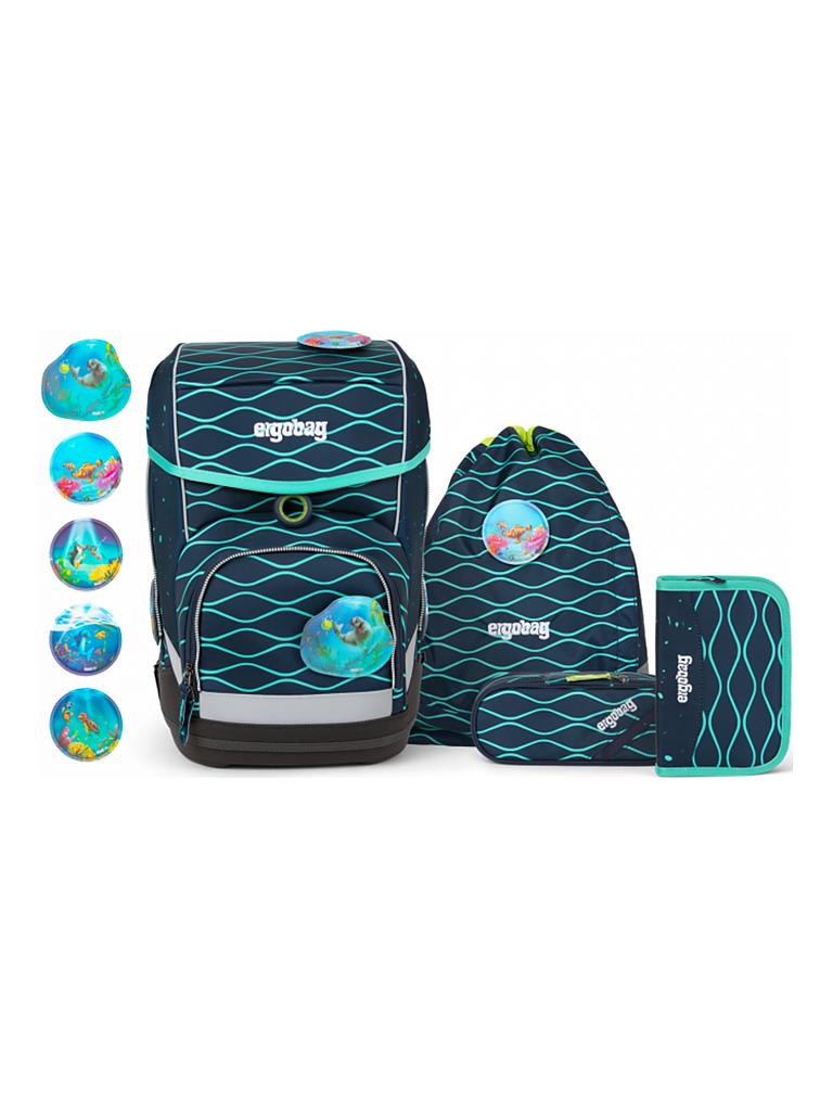 ERGOBAG | Schultaschen-Set 5-tlg. "Cubo - BlubbBär" | petrol