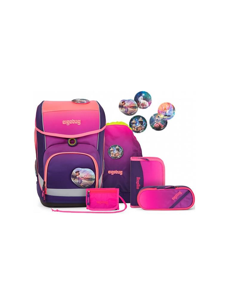 ERGOBAG | Schultaschen-Set 5-tlg. "Cubo - FeentraumBär" | pink