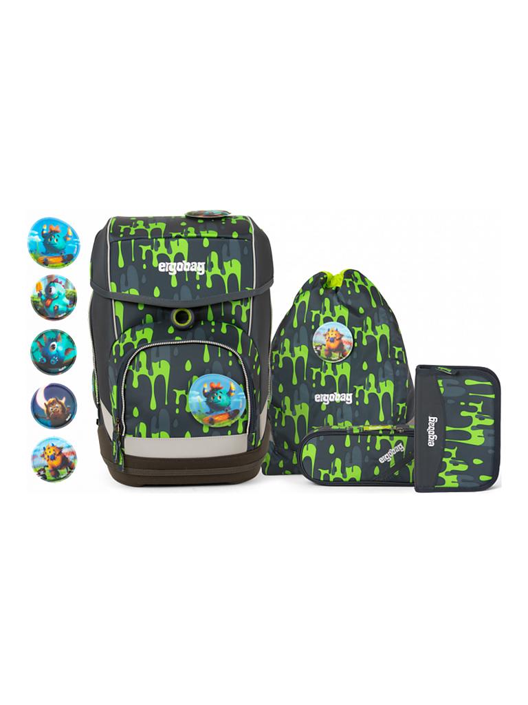 ERGOBAG | Schultaschen-Set 5-tlg. "Cubo - GlibbBär" | grün