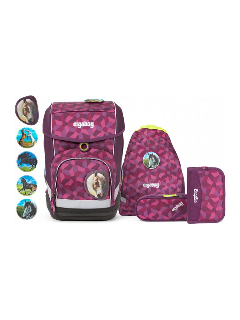ERGOBAG | Schultaschen-Set 5-tlg. "Cubo - NachtschwärmBär" | lila