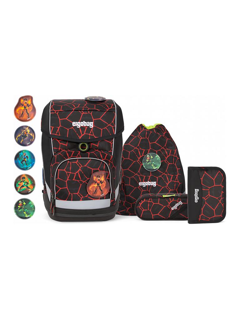 ERGOBAG | Schultaschen-Set 5-tlg. "Cubo - SupBärheld" | schwarz