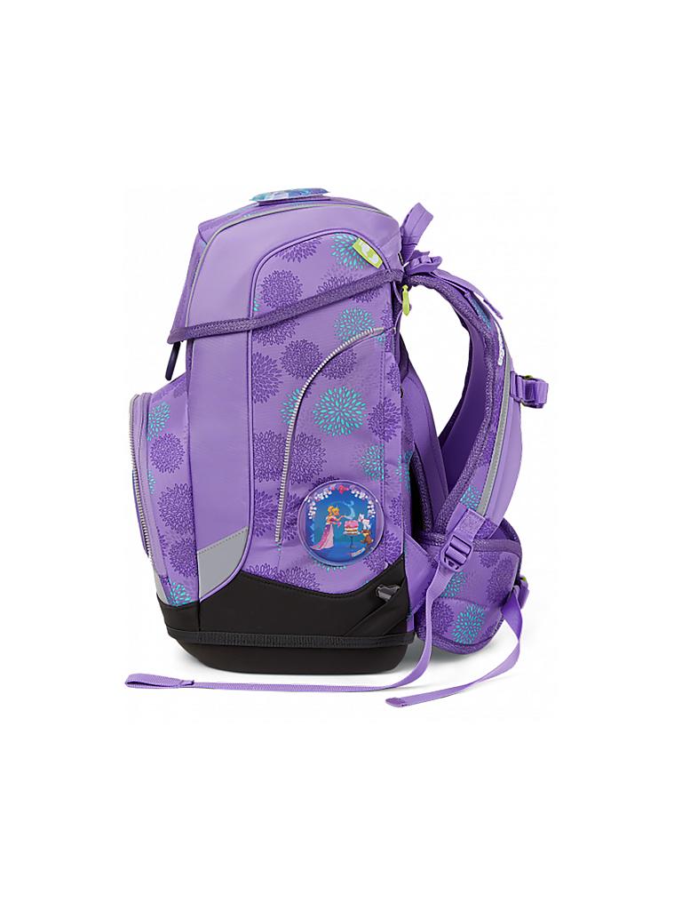 ERGOBAG | Schultaschen-Set 5-tlg. "Cubo Galaxy Glow - SchlittenzauBär" | lila